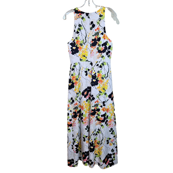Banana Republic Floral Maxi Dress Sleeveless Silky Garden Party Long Art Size 6 - Picture 7 of 16